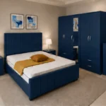 Complete Bedroom Furniture Set | Double Bed, Four Door Wardrobe With Four Drawer - Chest of Five Drawers With Two Bed Side Table