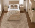 Luxury Double Bed Furniture Set – Four Door Wardrobe with Four Bottom Drawers – Chest of Five Drawers with Two Bedside Tables - Image 5