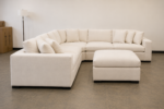 Dylan 5-Seater Modern Corner Sofa - White Color - Image 2