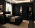 Double Bed Furniture Set - Five Door Wardrobe With One Full Length Mirror And Four Bottom Drawers - Chest of Five Drawers - Two Bedside Tables - Image 2