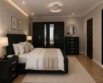 Luxury Double Bed Set With Four Door Wardrobe With Four Drawer - Chest of Five Drawers With Two Bed Side Table - Image 3