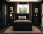 Double Bed Furniture Set - Five Door Wardrobe With One Full Length Mirror And Four Bottom Drawers - Chest of Five Drawers - Two Bedside Tables