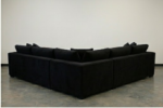 Dylan 5-Seater Modern Corner Sofa - Black Color - Image 3