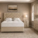 Premium Bedroom Furniture Set - Double Bed - 3 Door Wardrobe With Dual Mirrors And Two Bottom Drawers - Bedside Table Pair