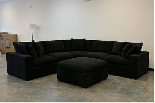14 Dylan 5-Seater Modern Corner Sofa - Black Color - Image 1