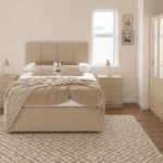 Luxury Double Bed Furniture Set – Four Door Wardrobe with Four Bottom Drawers – Chest of Five Drawers with Two Bedside Tables