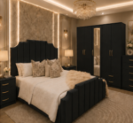 Modern 5 Door Wardrobe Bedroom Set with Side Tables & Chest of Drawers - Image 4