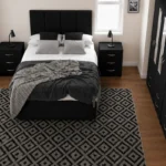 Elegant Home Bedroom Furniture - 4 Door Wardrobe With Dual Mirrors And Four Bottom Drawers - Five Drawer Chest