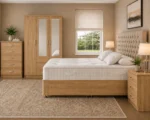 Luxury Double Bed Suite - Three Door Wardrobe With Two Full Length Mirrors And Two Bottom Drawers - Chest of Five Drawers - Two Bedside Tables - Image 2