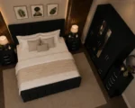 Complete Bedroom Collection With Double Bed - Six Door Wardrobe With Four Drawer - Chest of Five Drawers With Two Bed Side Table - Image 6
