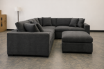 Dylan 5-Seater Modern Corner Sofa - Dark Gray Color - Premium Dylan 5-Seater L Shape Sofa - Image 2