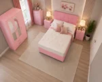 Luxury Bedroom Set with Three Door Wardrobe With Four Drawer - Chest of Five Drawers With Two Bed Side Table - Image 2