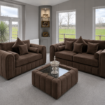 Brown Lilly 3+2 Sofa Set - Luxury Lilly 3+2 Sofa Set