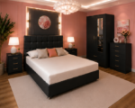 Premium Bedroom Set Featuring 2 Door Wardrobe and Side Tables, Chest of Drawers