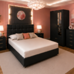 Premium Bedroom Set Featuring 2 Door Wardrobe and Side Tables, Chest of Drawers