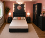 Premium Bedroom Set Featuring 2 Door Wardrobe and Side Tables, Chest of Drawers - Image 3