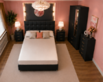 Premium Bedroom Set Featuring 2 Door Wardrobe and Side Tables, Chest of Drawers - Image 5