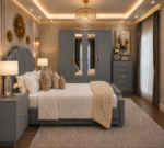Premium Bedroom Set with 4 Door Wardrobe, Side Tables & Chest of Drawers - Image 2