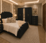 Modern 5 Door Wardrobe Bedroom Set with Side Tables & Chest of Drawers