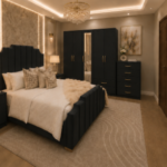 Modern 5 Door Wardrobe Bedroom Set with Side Tables & Chest of Drawers