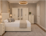Complete Bedroom Furniture Set - King Bed - Six Door Wardrobe - Five Drawer Chest - Two Nightstands - Image 5