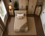 Modern Bedroom Furniture Set - Double Bed - 5 Door Wardrobe With Full Length Mirror And Four Bottom Drawers - Five Drawer Chest - Two Bedside Tables - Image 4
