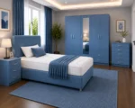 Premium  Bedroom Furniture Collection - Double Bed, Five Door Wardrobe, Chest of Five Drawers & Two Bedside Tables - Image 2