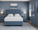 Home Bedroom Furniture Set - Double Bed - Three Door Wardrobe With Two Mirrors - Five Drawer Chest - Two Bedside Tables