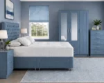 Home Bedroom Furniture Set - Double Bed - Three Door Wardrobe With Two Mirrors - Five Drawer Chest - Two Bedside Tables - Image 2