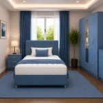 Premium  Bedroom Furniture Collection - Double Bed, Five Door Wardrobe, Chest of Five Drawers & Two Bedside Tables
