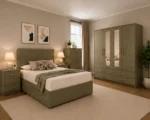Luxury Home Furniture Collection - Four Door Mirror Wardrobe - Four Bottom Drawers - Double Bed - Five Drawer Chest - Image 4