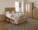 Luxury Double Bed Furniture Set – Four Door Wardrobe with Four Bottom Drawers – Chest of Five Drawers with Two Bedside Tables - Image 3