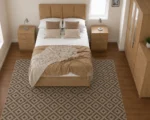 Luxury Double Bed Furniture Set – Four Door Wardrobe with Four Bottom Drawers – Chest of Five Drawers with Two Bedside Tables - Image 4