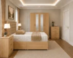 Luxury Double Bedroom Package - 4 Door Mirror Wardrobe With Four Bottom Drawers - Five Drawer Chest - Two Bedside Tables - Image 3
