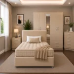 Luxury Bedroom Collection - Five Door Wardrobe With Single Full Length Mirror And Four Storage Drawers - Double Bed - Two Bedside Tables