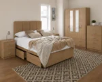 Luxury Double Bed Furniture Set – Four Door Wardrobe with Four Bottom Drawers – Chest of Five Drawers with Two Bedside Tables - Image 2