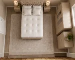 Modern Bedroom Furniture Set - Double Bed - 3 Door Wardrobe With 2 Mirrors And 2 Bottom Drawers - Five Drawer Chest - Two Bedside Tables - Image 3