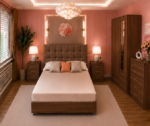 Stylish Full Bedroom Set with Storage Wardrobe and Bedside Tables - Image 3