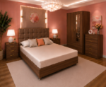 Stylish Full Bedroom Set with Storage Wardrobe and Bedside Tables - Image 4