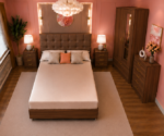 Stylish Full Bedroom Set with Storage Wardrobe and Bedside Tables - Image 5