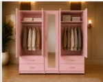 Premium 5 Door Wardrobe with Full-Length Mirror & Drawers - Stylish White Bedroom Furniture - Image 4