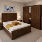 Modern Bedroom Set - with Five Door Wardrobe With Four Drawer - Chest of Five Drawers With Two Bed Side Table