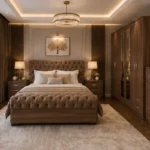 Double Bed Bedroom Furniture Collection - Six Door Wardrobe With Four Drawer - Chest of Five Drawers With Two Bed Side Table