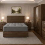 Stylish Bedroom Storage Package - Four Door Wardrobe With Two Mirrors And Four Bottom Drawers - Double Bed