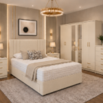 Complete Bedroom Furniture Set - King Size Bed - Six Door Wardrobe - Five Drawer Chest - Two Nightstands