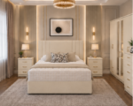 Complete Bedroom Furniture Set - King Bed - Six Door Wardrobe - Five Drawer Chest - Two Nightstands - Image 3
