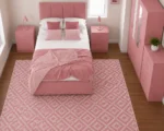 Premium Storage Furniture Set - Double Bed - Four Door Mirror Wardrobe - Four Base Drawers - Two Bedside Tables - Image 3