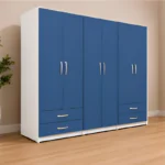 6 Door Wardrobe with 4 Drawers - Modern 6 Door Storage Wardrobe
