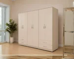 6 Door Wardrobe with Storage Drawers - Large Capacity 6 Door Wardrobe - Image 4