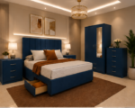 Contemporary 2 Door Wardrobe and Storage Bedroom Suite